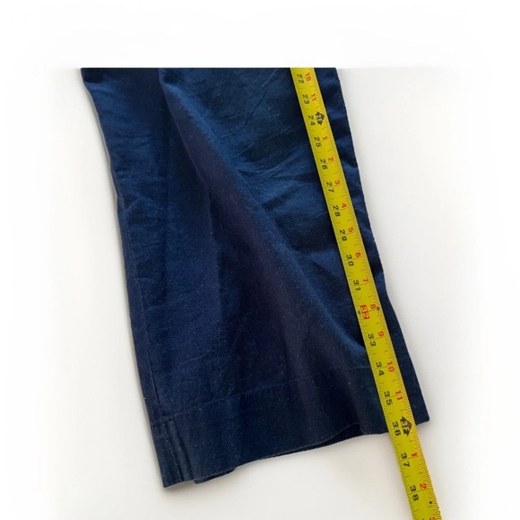 Talbots WIDE CROP PATCH POCKET WASHED BLUE LINEN PANTS size 12
Indigo - Picture 6 of 11